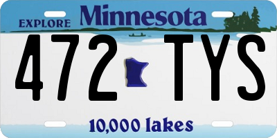 MN license plate 472TYS