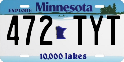 MN license plate 472TYT