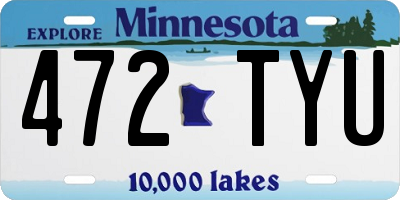 MN license plate 472TYU