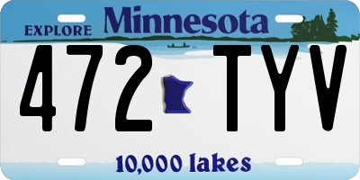 MN license plate 472TYV