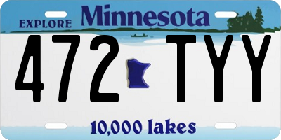 MN license plate 472TYY