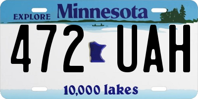 MN license plate 472UAH