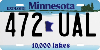 MN license plate 472UAL