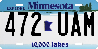 MN license plate 472UAM