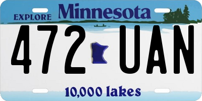 MN license plate 472UAN