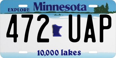 MN license plate 472UAP