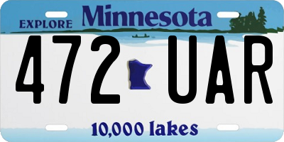 MN license plate 472UAR