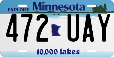MN license plate 472UAY