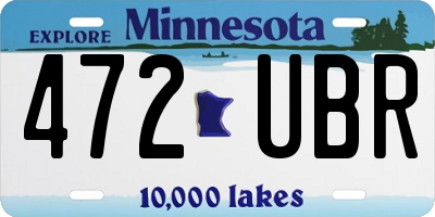 MN license plate 472UBR