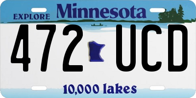 MN license plate 472UCD