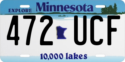 MN license plate 472UCF