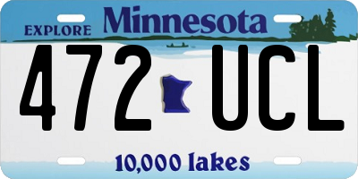 MN license plate 472UCL