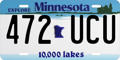 MN license plate 472UCU