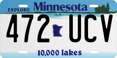 MN license plate 472UCV