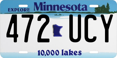 MN license plate 472UCY