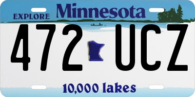 MN license plate 472UCZ