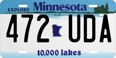 MN license plate 472UDA