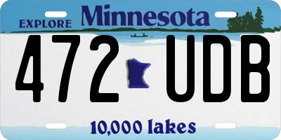 MN license plate 472UDB