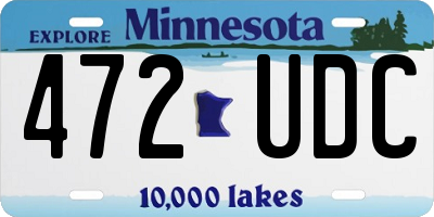 MN license plate 472UDC