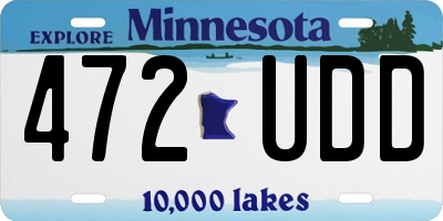 MN license plate 472UDD