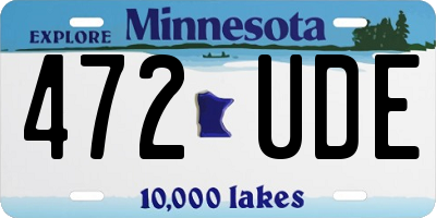 MN license plate 472UDE