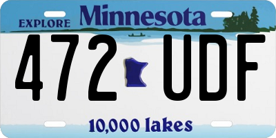 MN license plate 472UDF