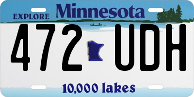 MN license plate 472UDH