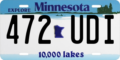 MN license plate 472UDI