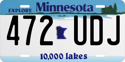 MN license plate 472UDJ