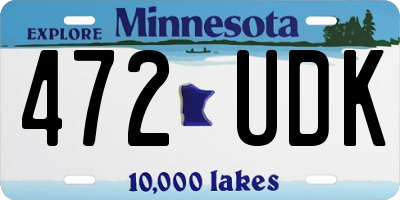 MN license plate 472UDK