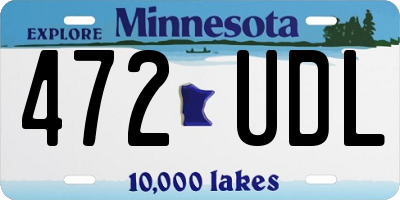 MN license plate 472UDL