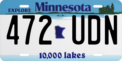 MN license plate 472UDN
