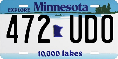 MN license plate 472UDO