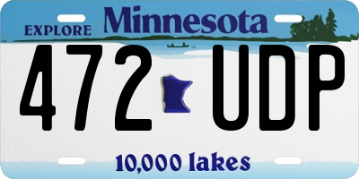 MN license plate 472UDP