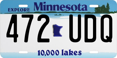 MN license plate 472UDQ