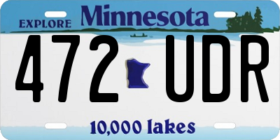 MN license plate 472UDR