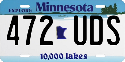 MN license plate 472UDS