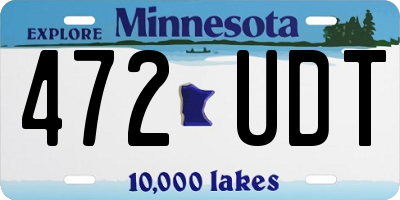 MN license plate 472UDT