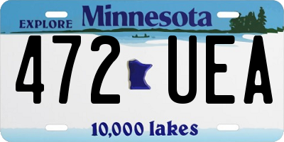 MN license plate 472UEA