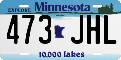 MN license plate 473JHL