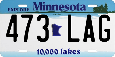 MN license plate 473LAG