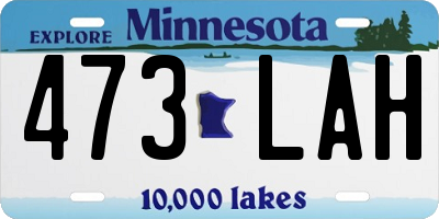 MN license plate 473LAH