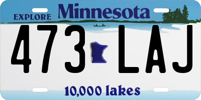 MN license plate 473LAJ