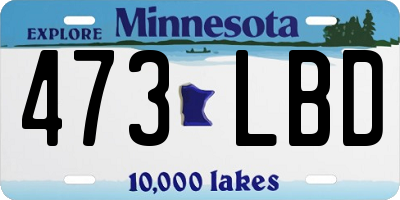 MN license plate 473LBD