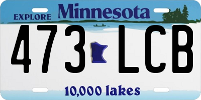 MN license plate 473LCB