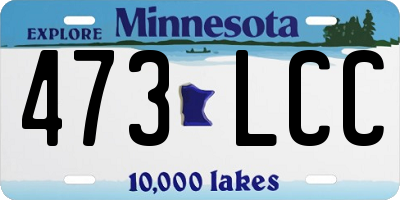 MN license plate 473LCC