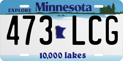 MN license plate 473LCG