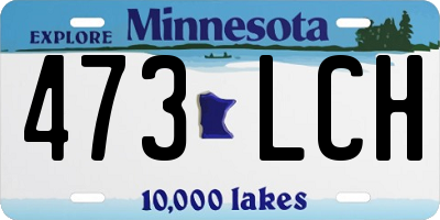 MN license plate 473LCH