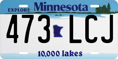 MN license plate 473LCJ