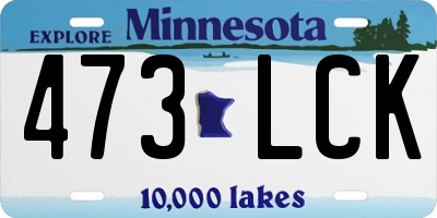 MN license plate 473LCK